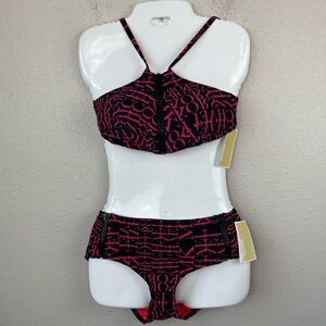 NWT MICHAEL Michael Kors Matching Bikini Top and Bottoms Size M